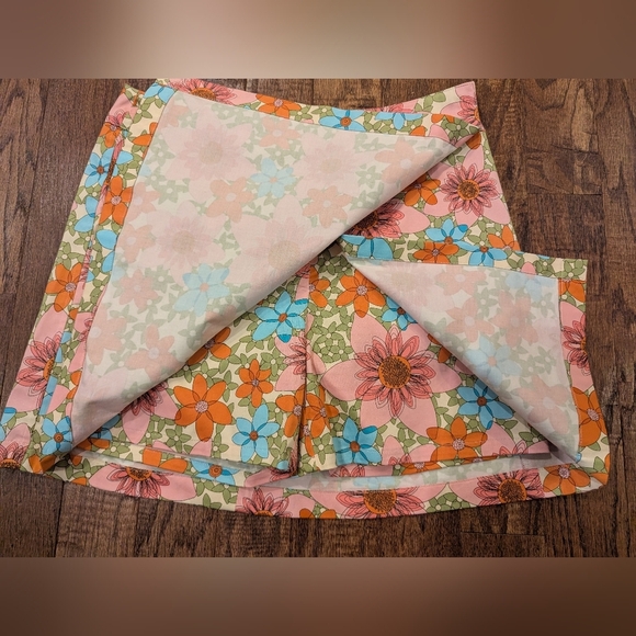 Outline Skort Floral Funky Psychedelic 60s Inspired Skirt With Shorts Size 6 - Picture 3 of 13